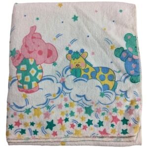 Riegel Baby Receiving Blanket Elephant Giraffe Bear Cloud Stars Flannel Unisex